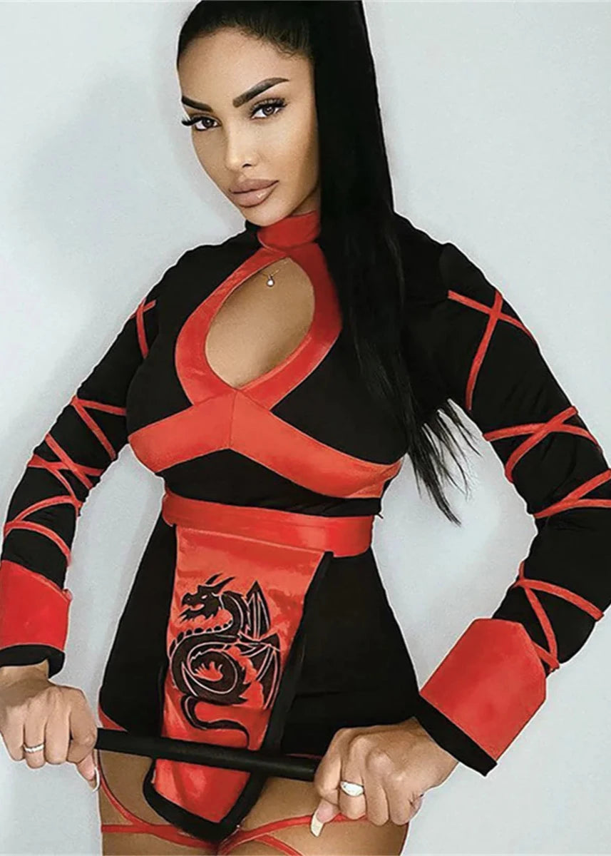 Costume de Guerrière Ninja Japonaise pour Femmes - Tenue de Cosplay