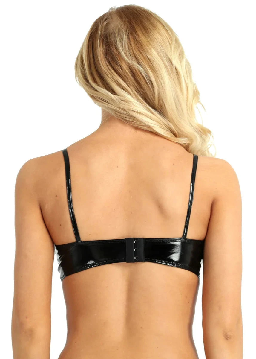 Soutien-Gorge en Similicuir Punk – Sans Fil & Non Doublé