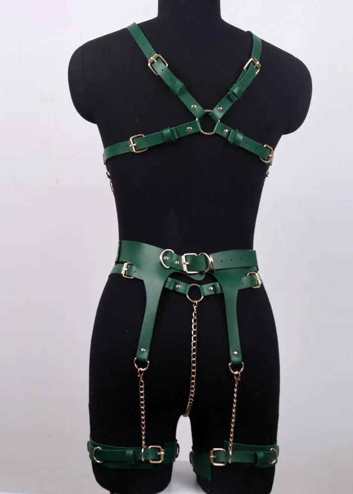 Soutien-Gorge Harnais Corps Entier - Lingerie de Bondage en Cuir