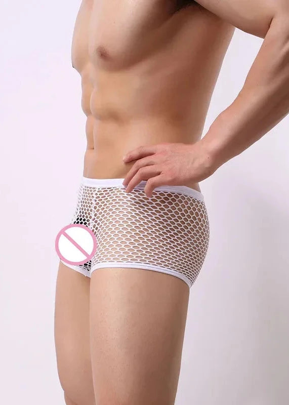 Boxers Transparents en Maille Audacieux pour Hommes